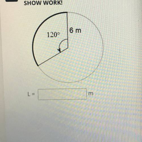 Find the arch length
(Give an exact answer & show work)