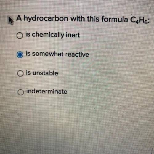 A hydrocarbon with this formula C4H6