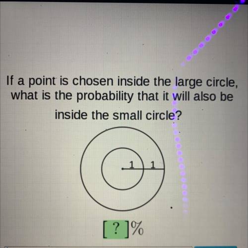 If a point is chosen inside the large circle, what is there probability that it will also be inside