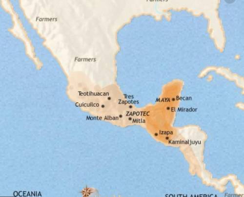 Plz help no links witch letter indicates the location of the Maya empire