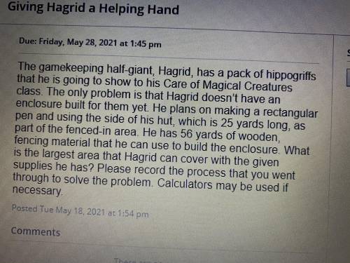 PLEASE HELP! I don’t understand!

The gamekeeping half - giant , Hagrid , has a pack of hippogriff