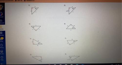 Special right triangles 
please help me out