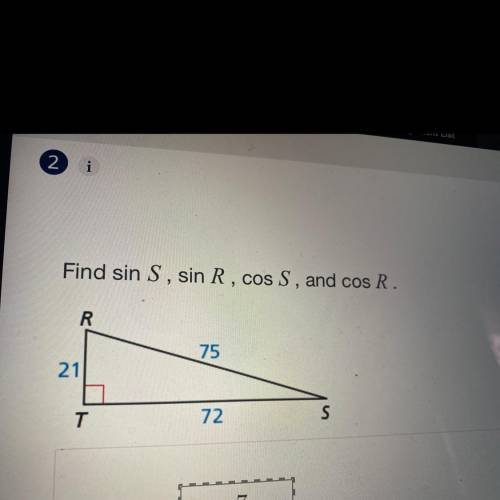 Find sin S, sin R , cos S, and cos R.
