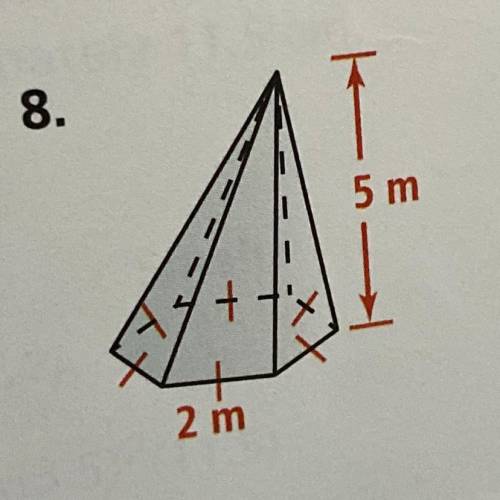 PLEASE HELP “find the volume round to the nearest tenth assume that all angles in each polygon base