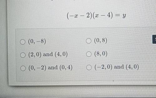 Determine the y-intercept of the following equation. help pls​