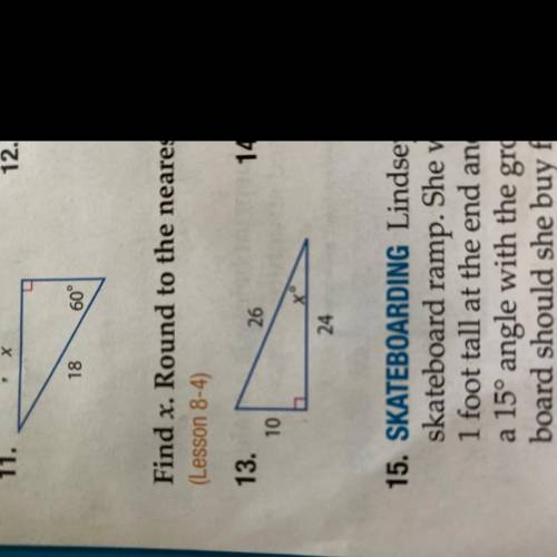 How do I find an angle to a 90 degree triangle with only the length of the sides