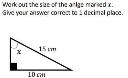 Work out the size of the angle marked X.
Give your answer correct to 1 decimal place.