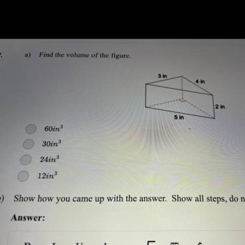 Can someone please help me with this I need to show how I got my answer aswell (will give out brain