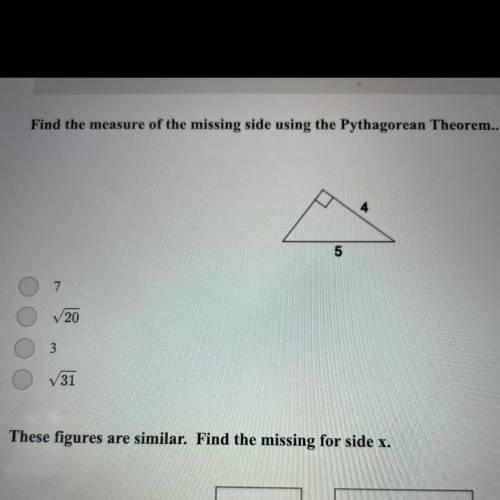 Can you please help me solve this problem using the Pythagorean theorem I’m so lost!!! (I Will give