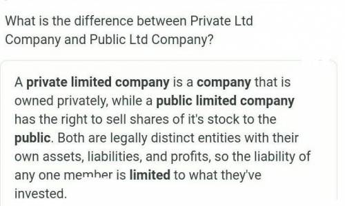 Differences between private and public company​