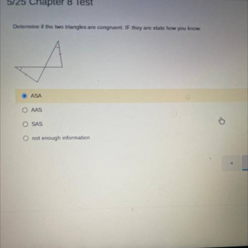 Determine if the two triangles are congruent. If they are state how you know.