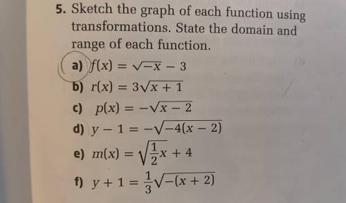 I did this question (5 a) on sketching transformations, but when I graphed it it was incorrect. Wha