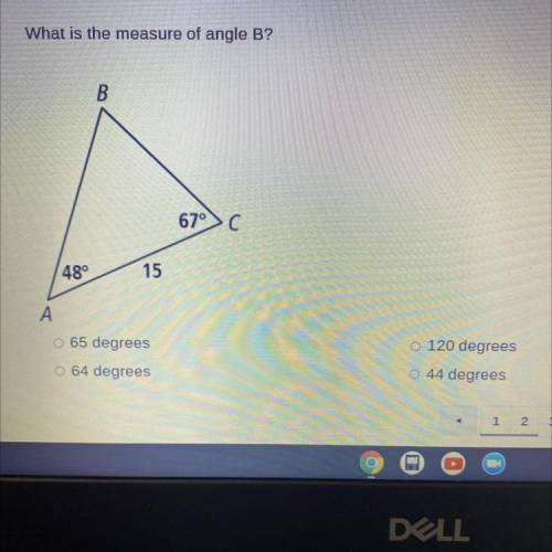 What’s the measure of angle B? It’s not 64.