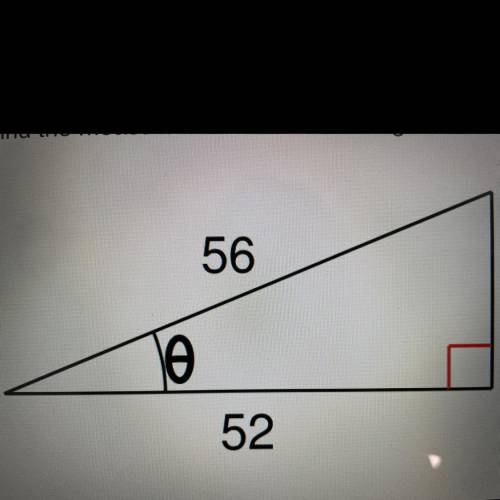 What is the measure of the indicated angle to the nearest degree?