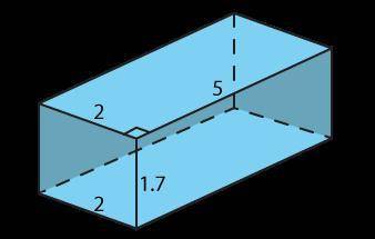 What is the volume of this prism?
28 cubic units
9 cubic units
17 cubic units