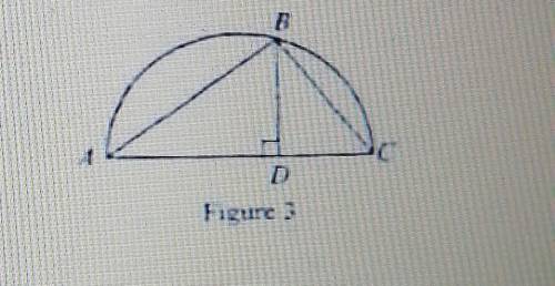 In Figure 3. Triangle ABC is inscribed in a semicircle. If

BD=6 and CD=4, what is the area of tri