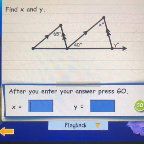 I need help to find x and y pls