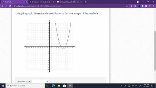 THIS IS URGENT PLEASE GAW DAMMIT ;-;

Using the graph, determine the coordinates of the x-intercep