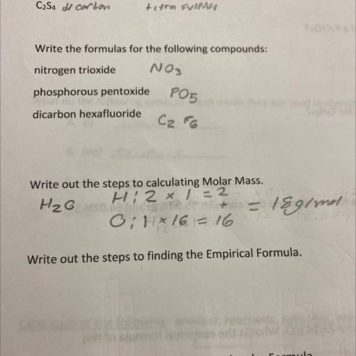 Write out the steps to finding the Empirical Formula.
