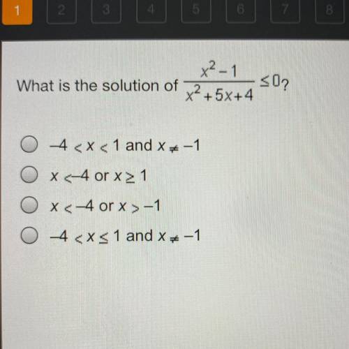 What is the solution of
x²_1
-SO?
x2 + 5x+4