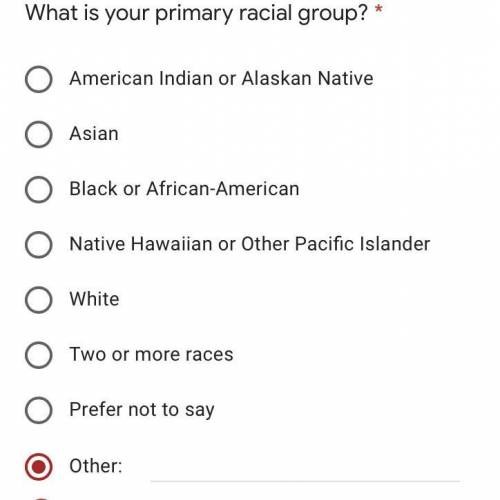 What do I put for my primary racial group if both my parents are Hispanic?