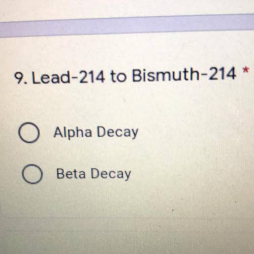 Is this an alpha or beta decay?