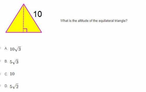 What is the altitude of the equilateral triangle?