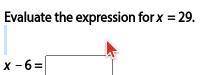 Evaluate the expression for x = 29.