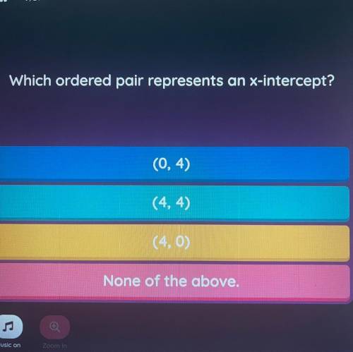Which ordered pair represents an x-intercept?
Please help