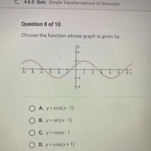 Choose the function whose graph is given by NEED HELP FAST