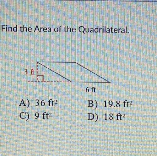 Find the Area of the quadrilateral. Please help