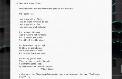In what ways does Blake powerfully present ideas about revenge in the poem The Poison Tree?