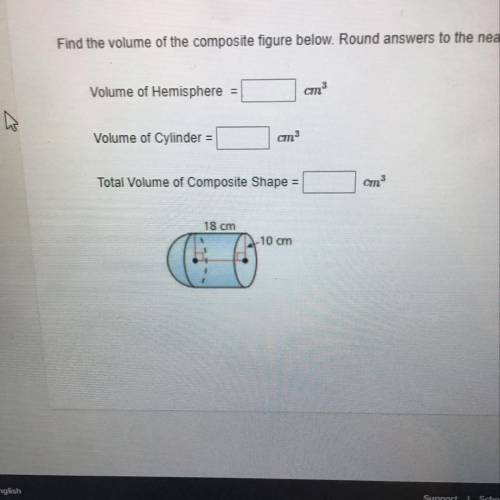 Find the volume of the composite figure below. Round answers to the nearest tenth.