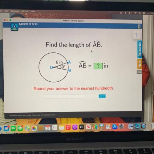HURRY I NEED HELP. Find the length of AB.

6 in
A А.
130°
B
AB = 
Round your answer to the nearest