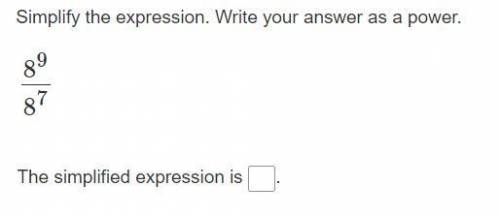 Simplify the expression. Write your answer as a power. (Please explain how to do it aswell)
