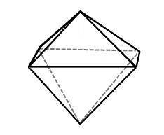 Graham joined two congruent square pyramids to form the composite solid.

[Not drawn to scale]
If
