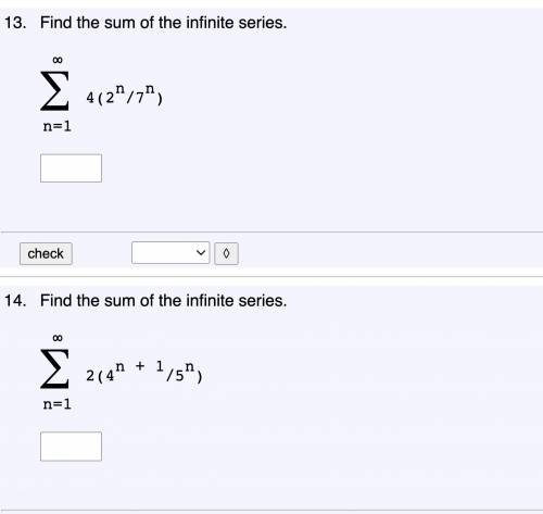 Find the SUm of the infinite series.