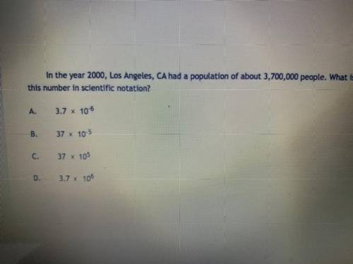 What is 3,700,000 in scientific notation??