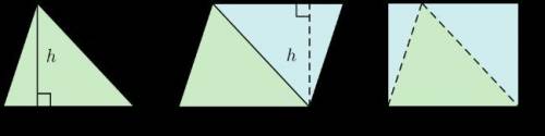 The area of a triangle with a height of 9 cm and a base of 6 cm is