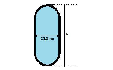 The surface area of airplane window must be smaller than 710 cm². Find the maximum value of height