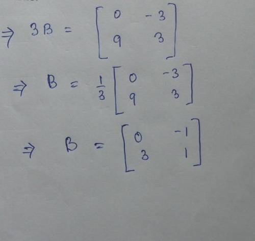 Find the matrix b from the question.
