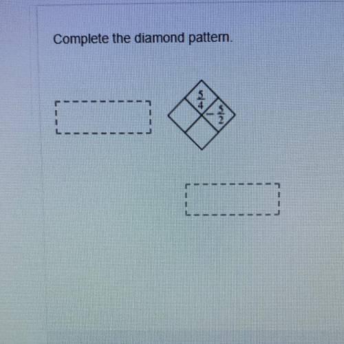 Complete the diamond pattern