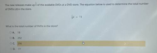 The new releases make up 1/4 of the available DVD's at a DVD store.The equation below to determine