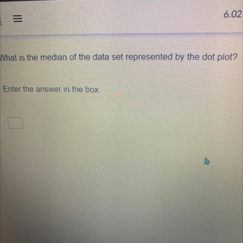 What is the median of the data set represented by the dot plot?

Enter the answer in the box.
3
Wi