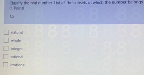 Classify the real number. List all the subsets in which the number belongs