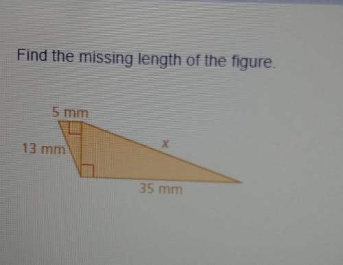 Find the missing length of the figure​