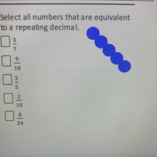Select all that are equivalent to the repeating decimal