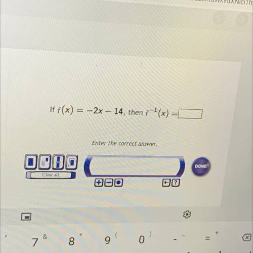 If f(x) = -2x - 14, then f'(x) =D
Enter the correct answer.
