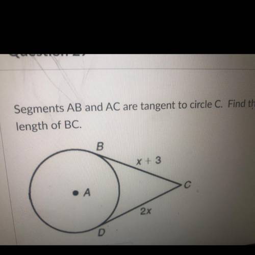Segment AB and AC are tangent to the circle C￼