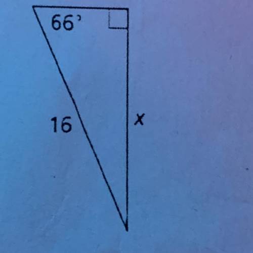Find the length of x, round too the nearest tenth